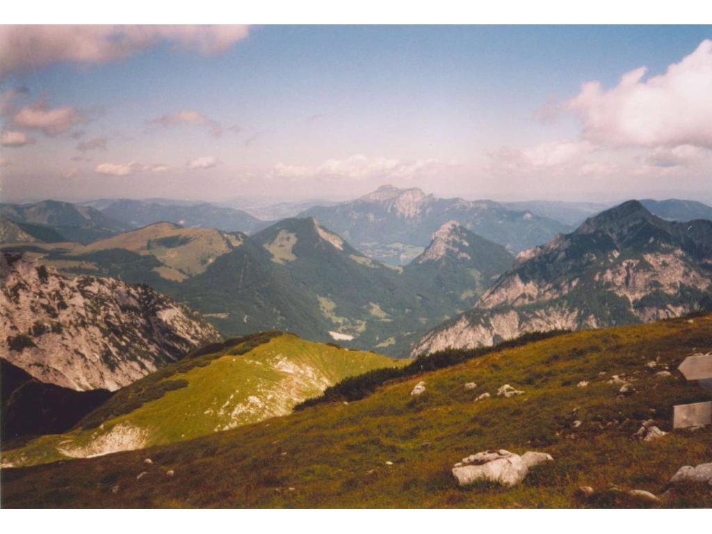 Blick nach Norden - Postalm, Schafberg und Wolfgangsee