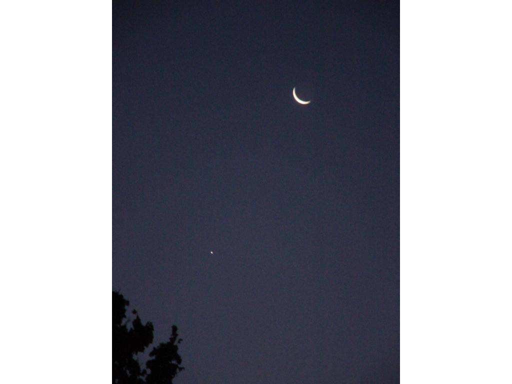 Mond und Venus vor der Abfahrt von Amstetten
