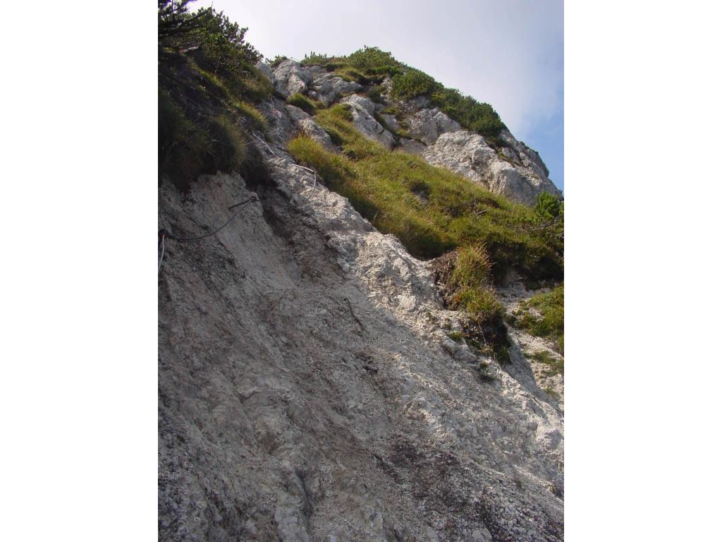 Eine Stelle beim Abstieg vom Bergwerkskogel