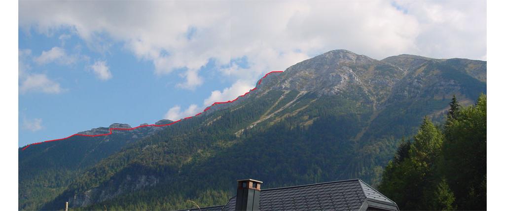 Wegverlauf am Rauhen Kamm