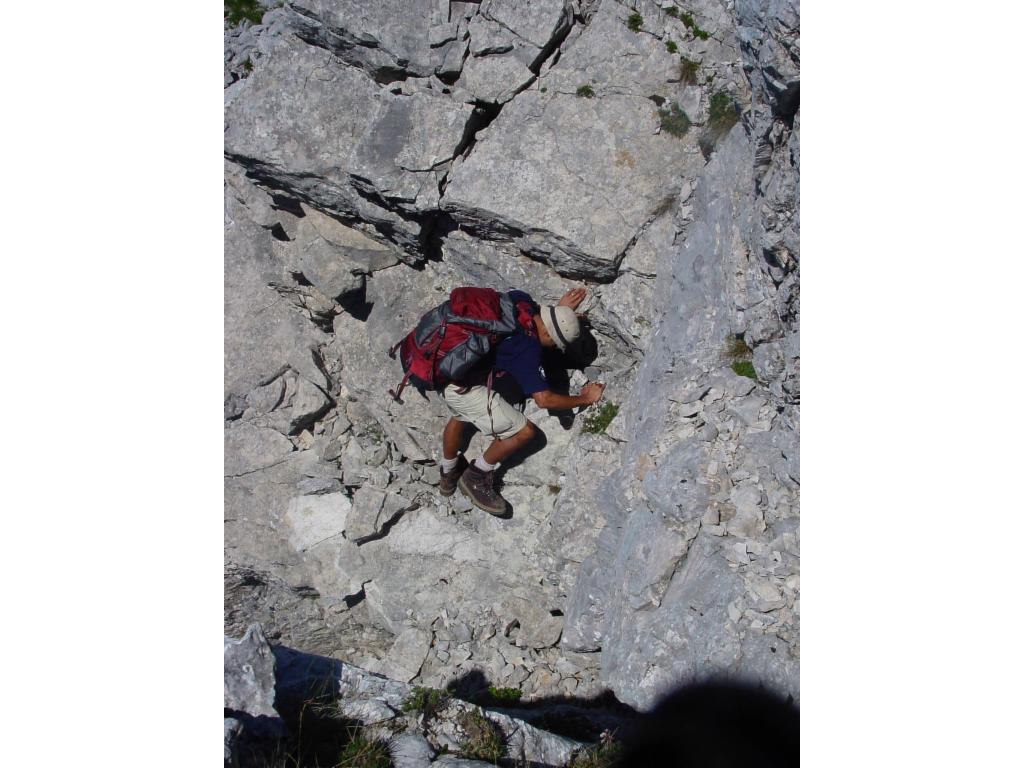 Variante am Grat: Raji in der Schlucht