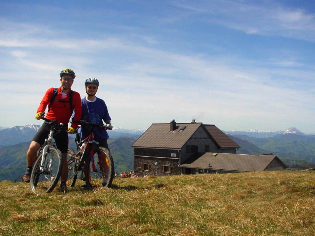 Reisalpen-Schutzhaus vom höchsten Punkt, mit Ötscher rechts