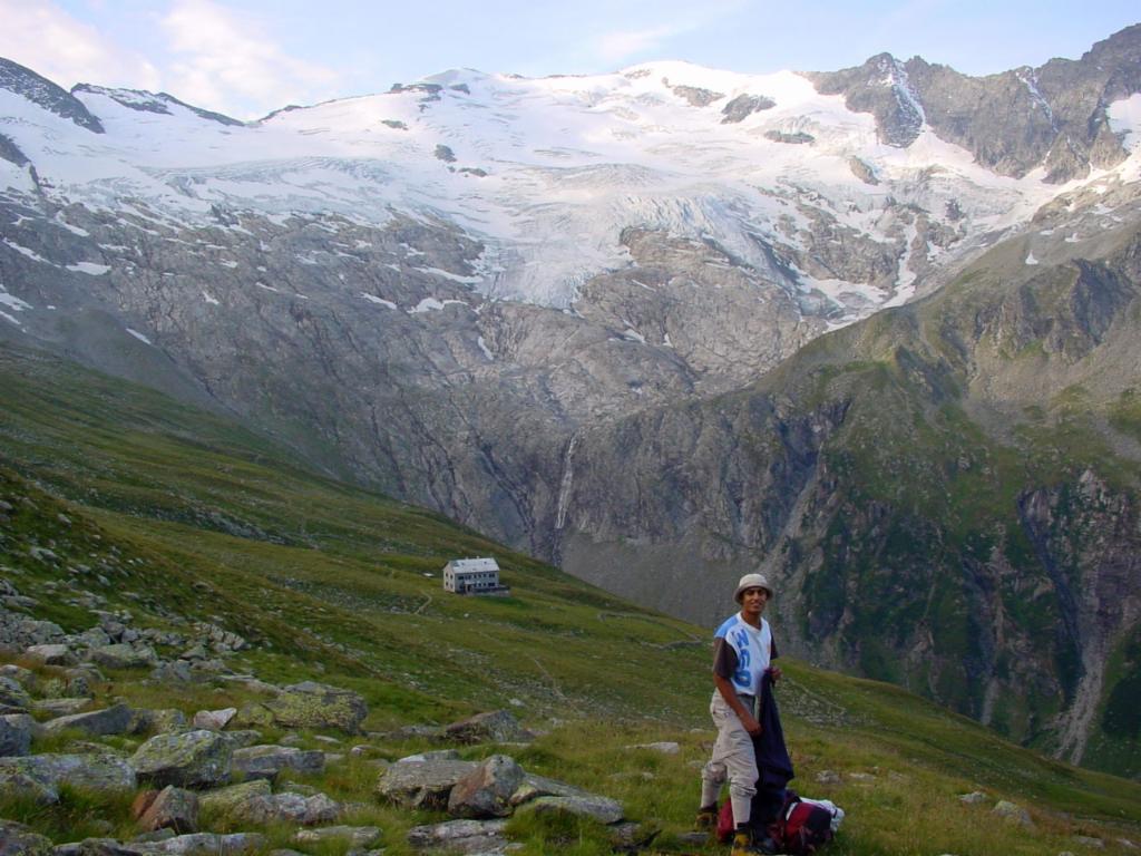 Thüringer-Hütte vom Aufstieg zum Blessachkopf