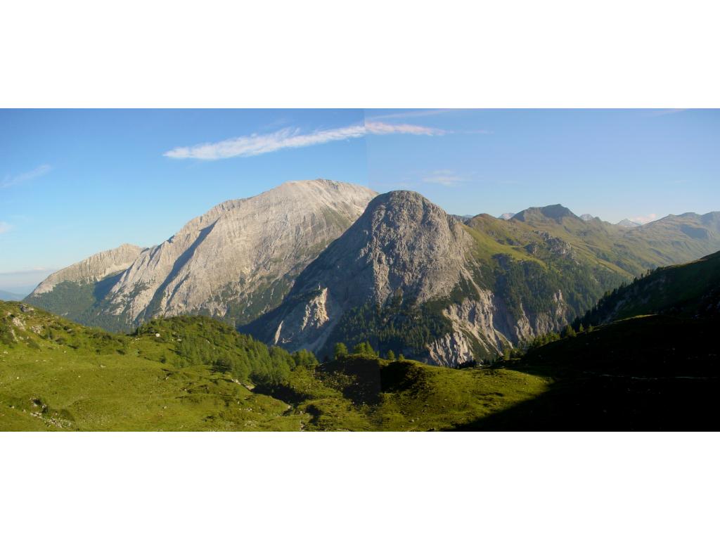 Weißeck und Riedingspitz von der Franz-Fischer-Hütte