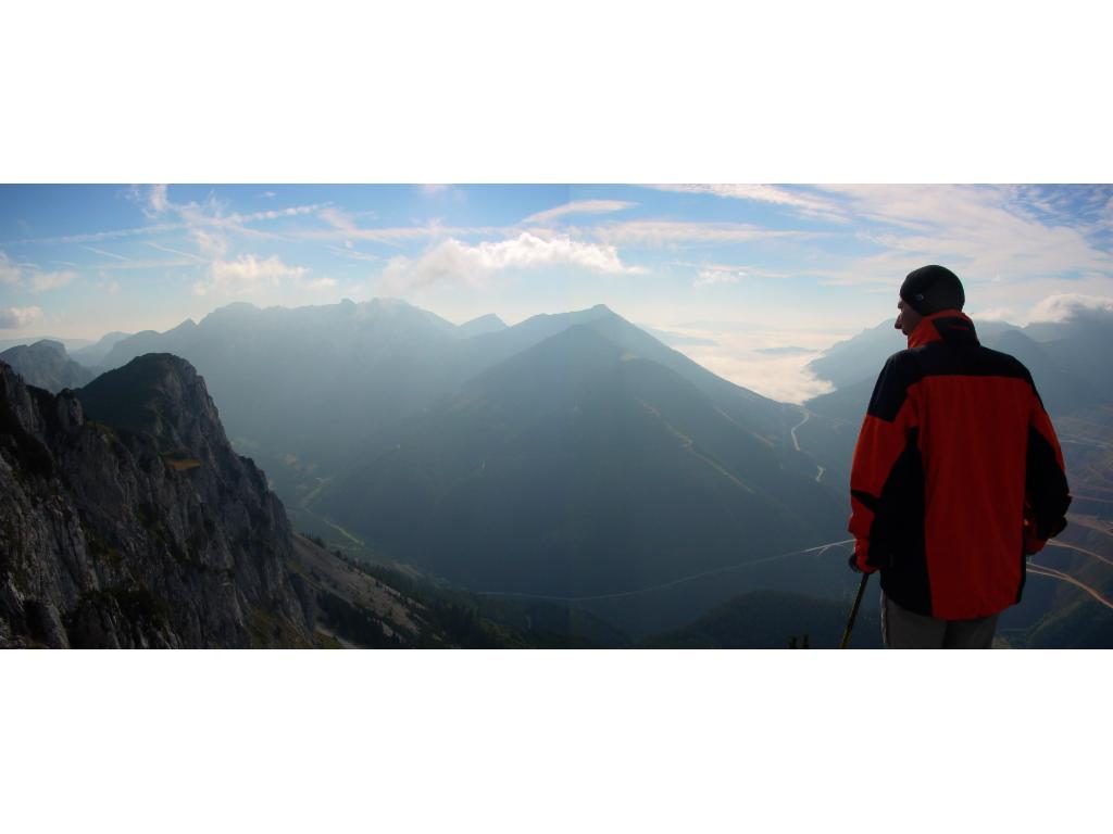 Blick vom Gipfel nach Südosten