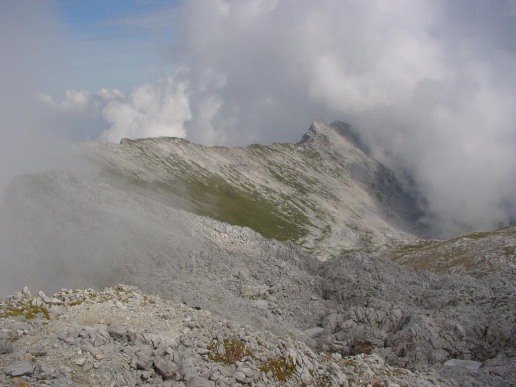 Blick vom Gipfel übers Gipfelplateau zur St. Gallener Spitze