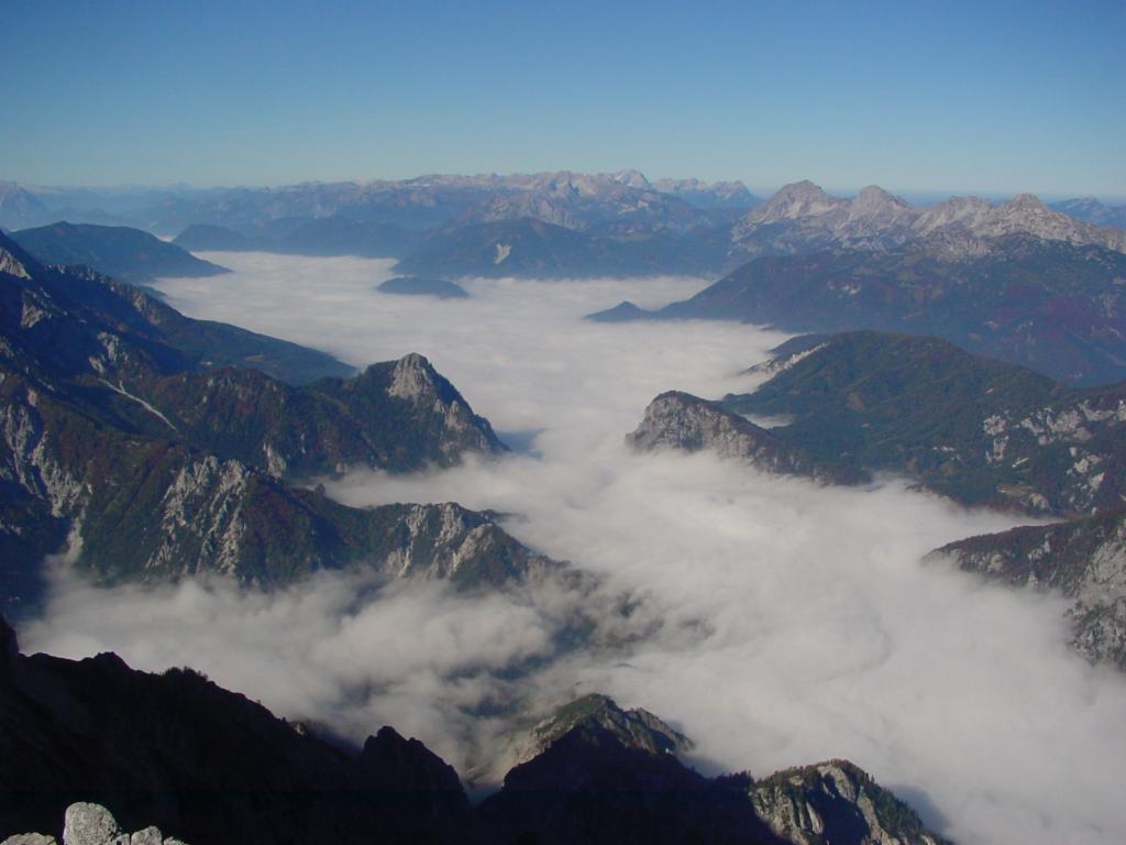 Wolkenbedecktes Ennstal