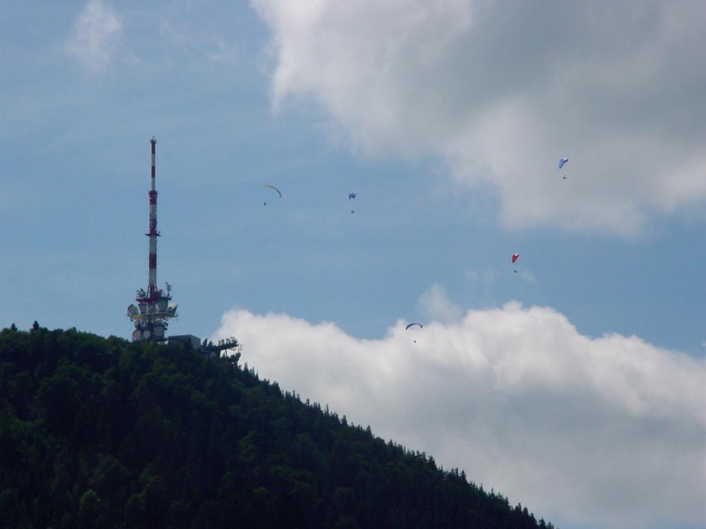 Paragleiter über dem Gaisberg