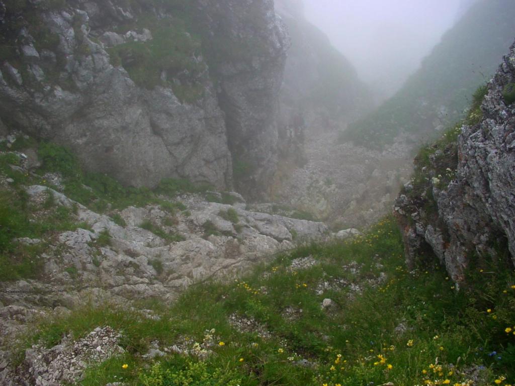 Couloir de montée à la Dent d'Oche