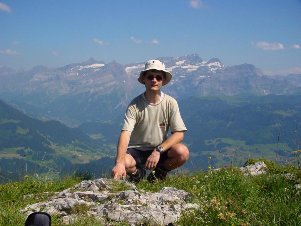 Au sommet de la Tour de Famelon, au fond les Diablerets