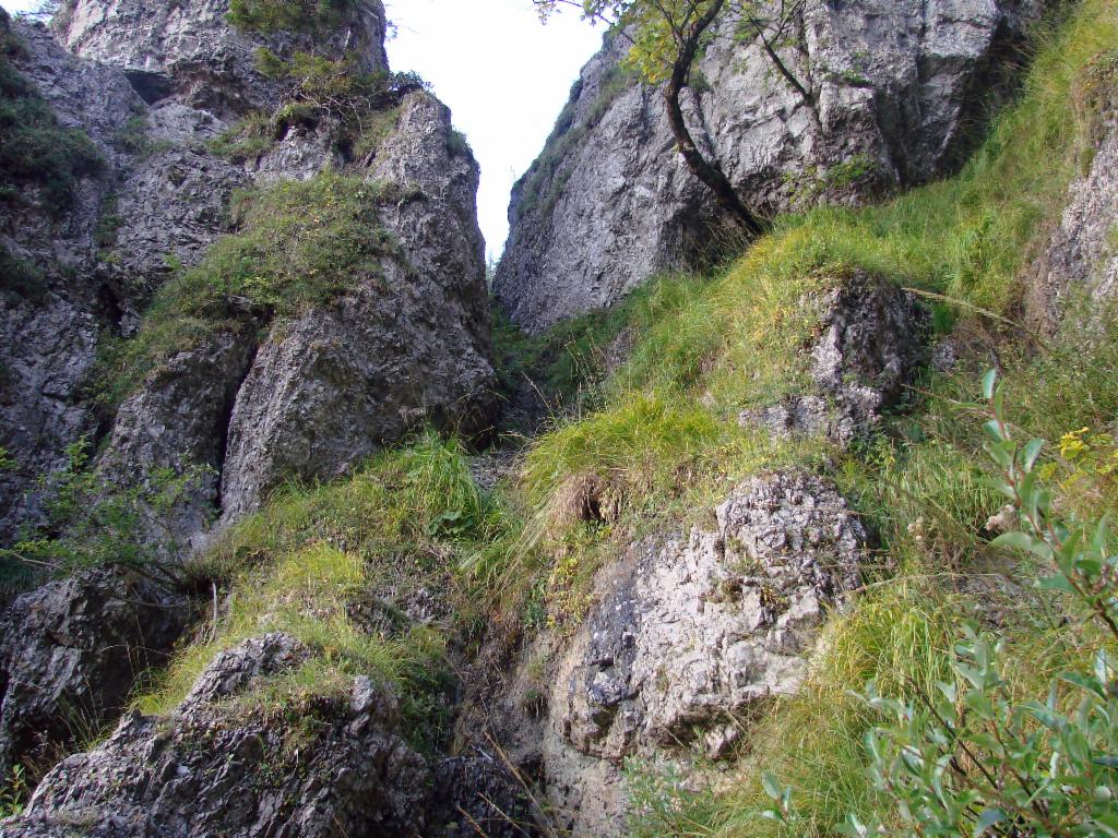 Felsscharte zum zweiten Wasserfall