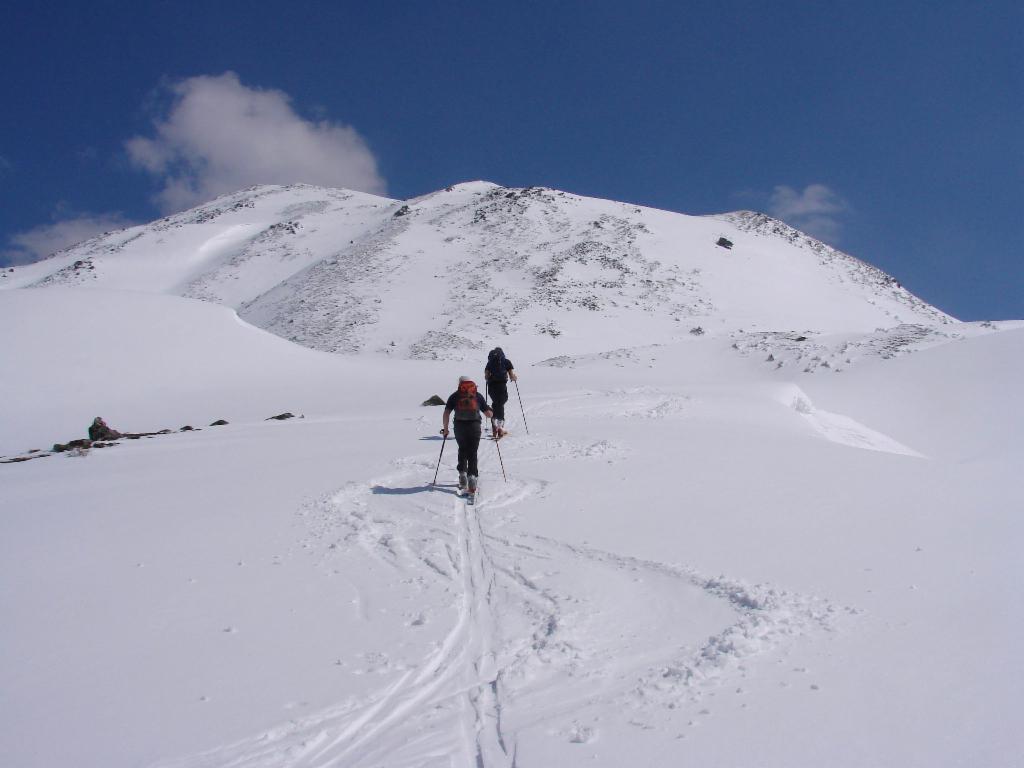 Aufstiegsroute durch Steilhang