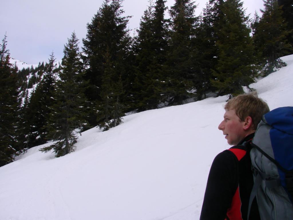 Aufstieg in langer Querung