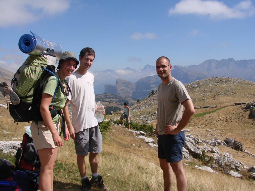 Pause près du Chourum-Clot (Vanessa, Stéphane, Caroline et Guillaume)