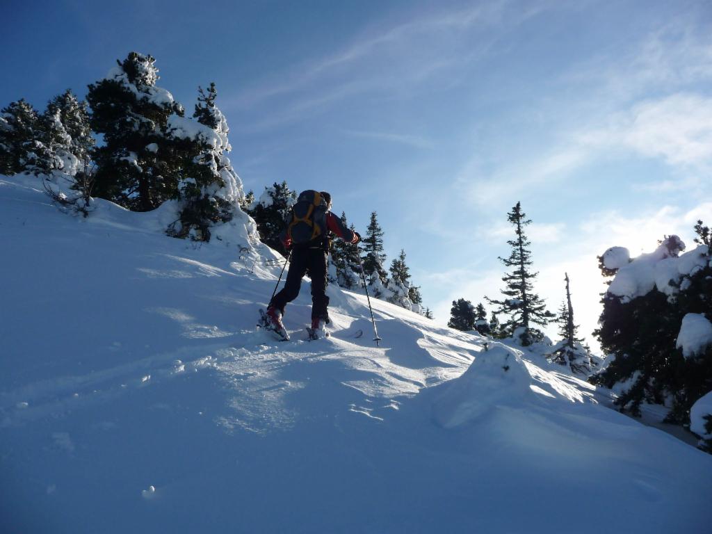Montée vers Montagnes de Lans