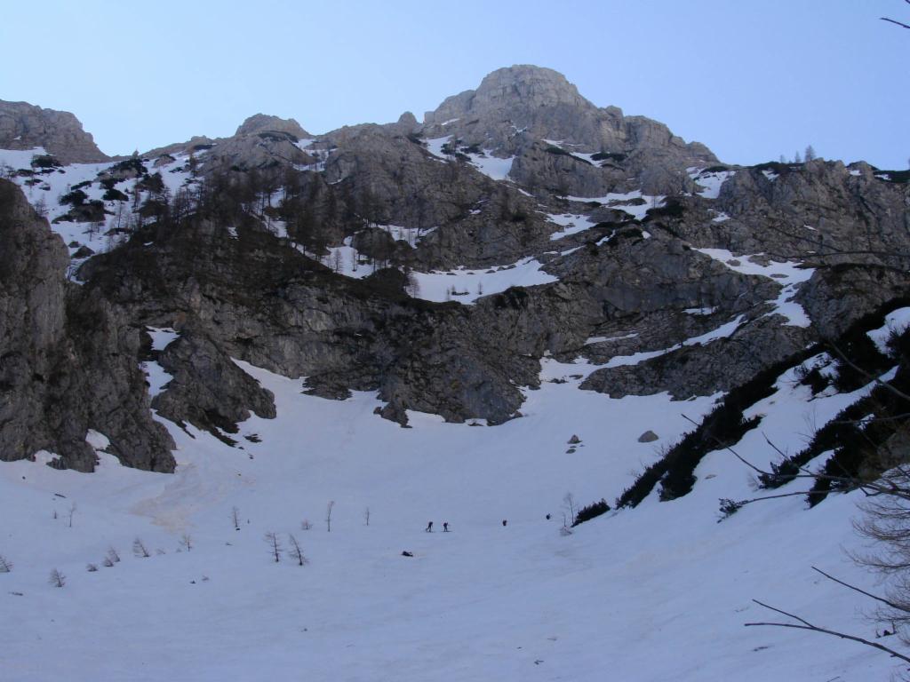 Aufstiegsroute im unteren Teil des Kars