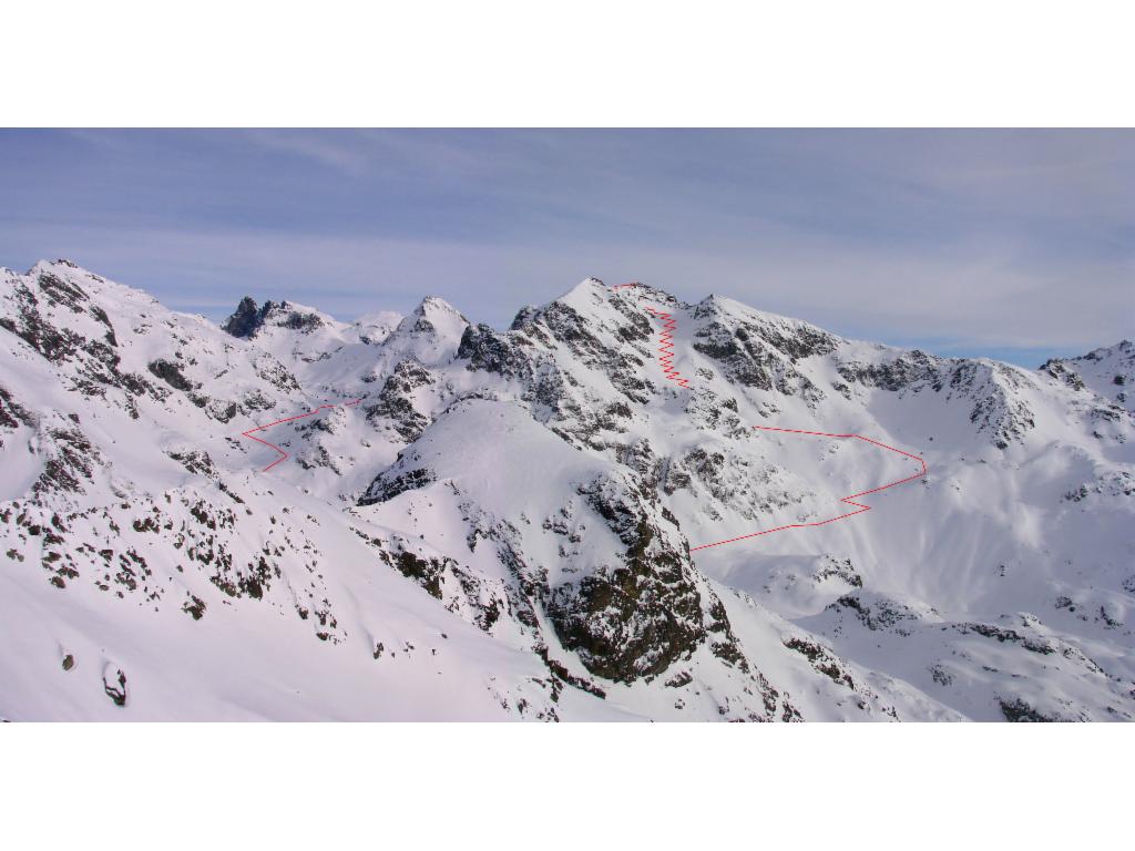 Route de la Grande Lauzière vue du Grand Colon