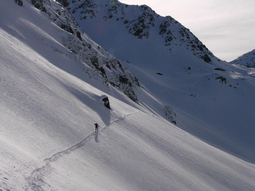 Traversée vers la combe de montée