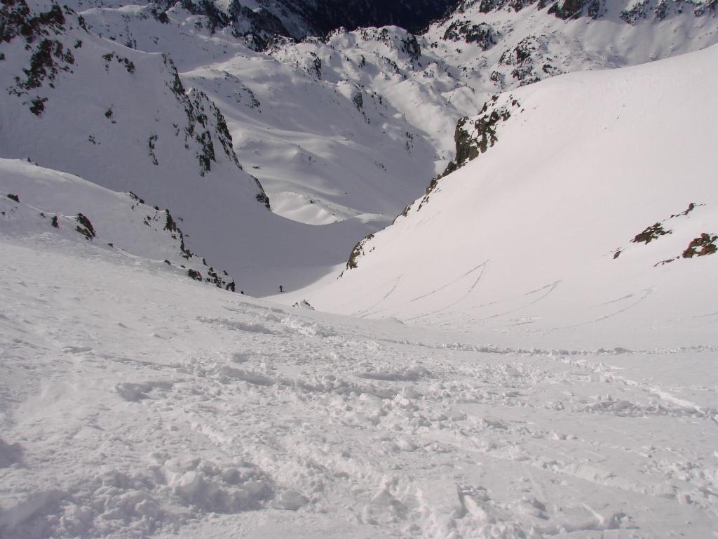 Sortie du couloir pas loin du sommet
