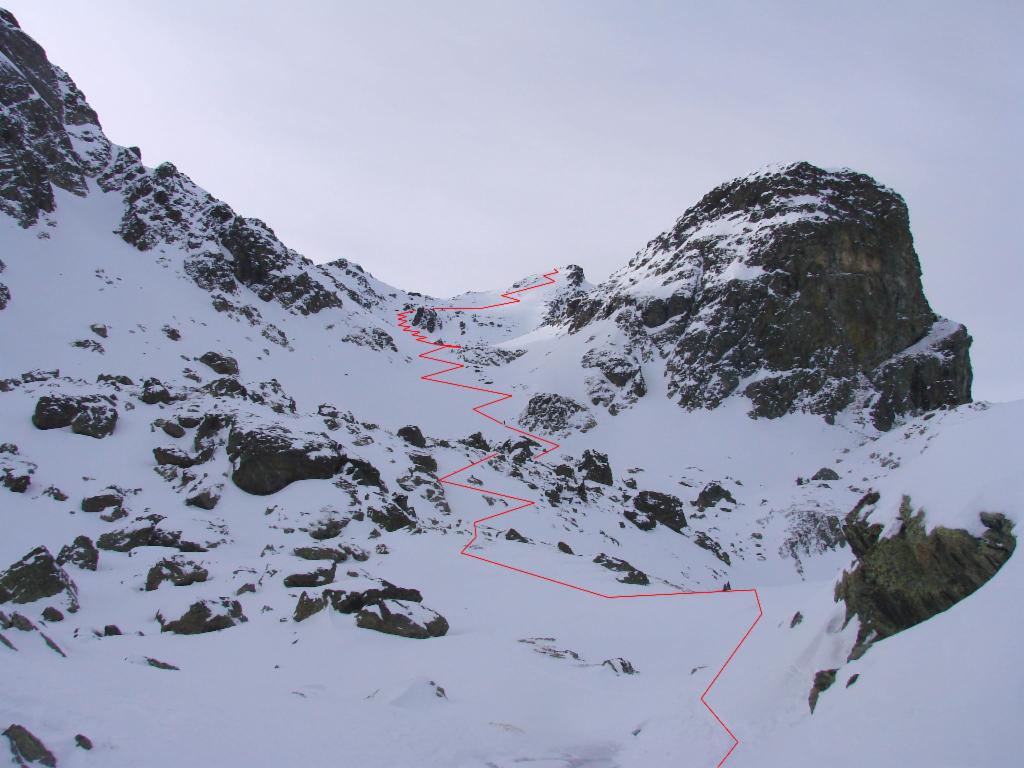 Montée par la face est du Grand Colon