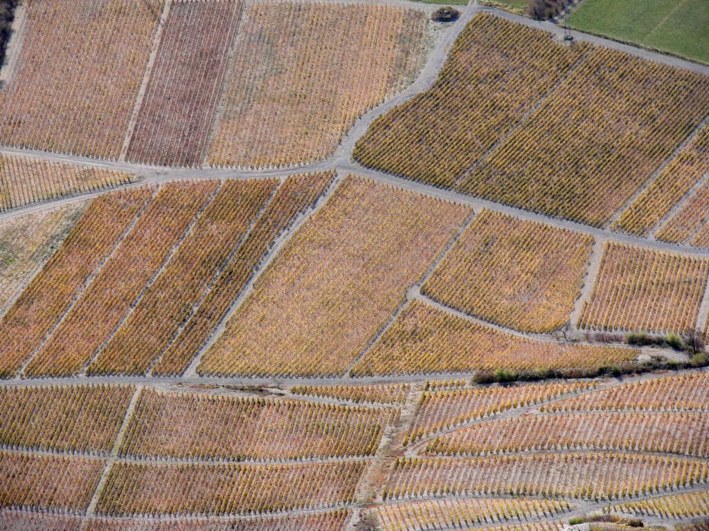 Les vignobles de Chignin vue d'en haut