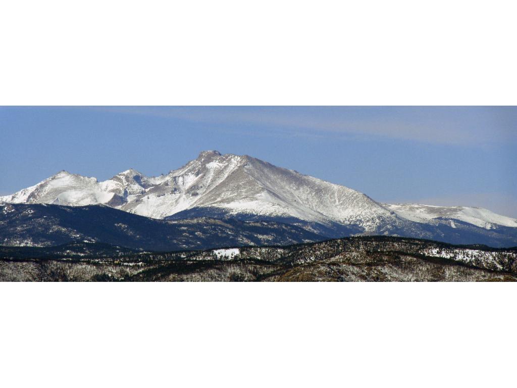Chiefs Head, 4121m, Pagoda Mountain, 4082m, Longs Peak, 4346m