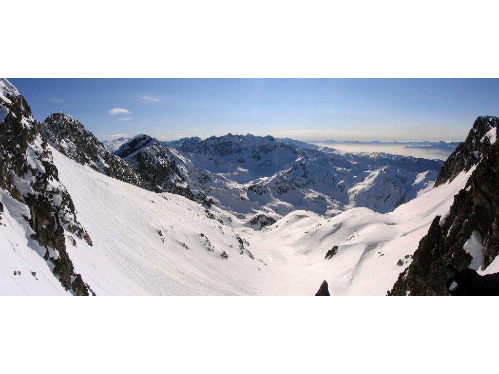 Vue vers le sud depuis la brèche