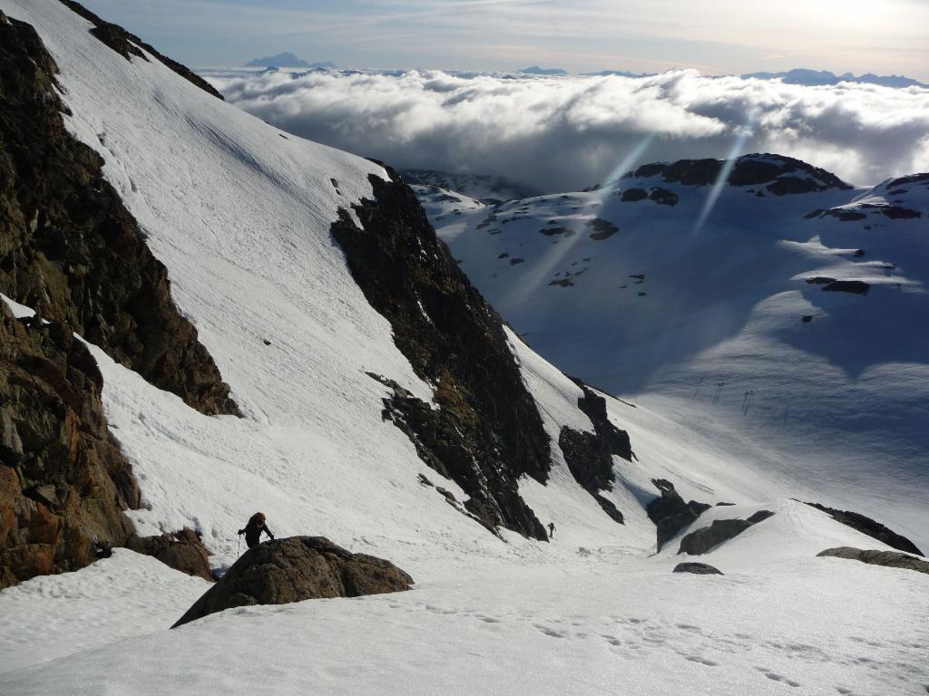 Dans le couloir: Mont Blanc au fond