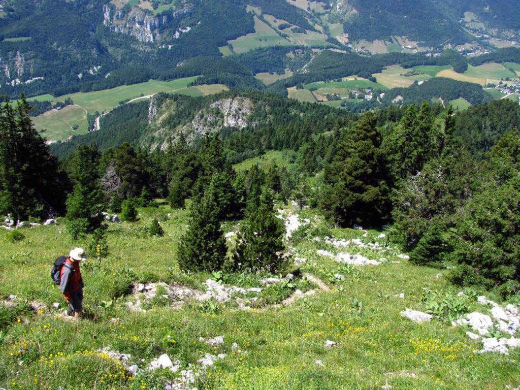 Descente sur la croupe nord-ouest