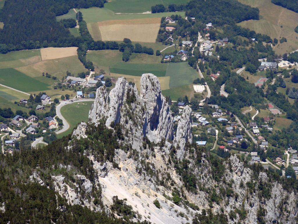 Les Trois Pucelles depuis le Moucherotte