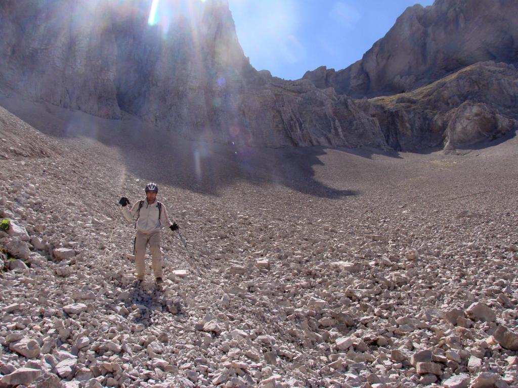 Descente par le pierrier