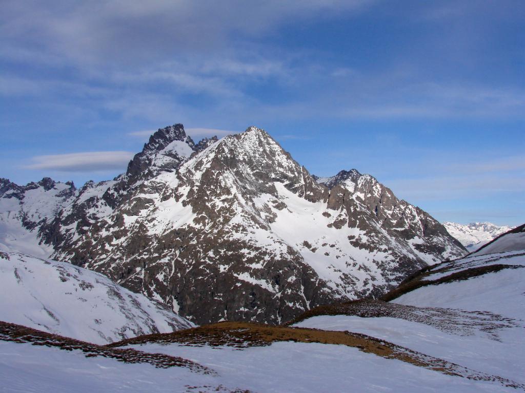 Pic Gaspard, Pointe Nérot et Bec de l'Homme depuis Pradieu