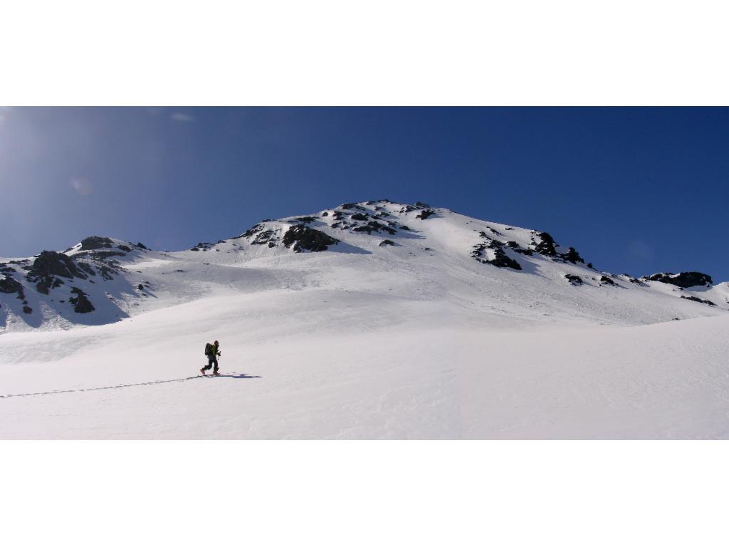 Pas de trace de skieur sur la totalité de la boucle.
