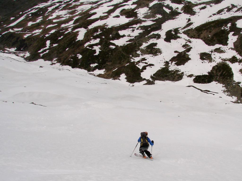 Yannick à la descente du Petit Fourchon