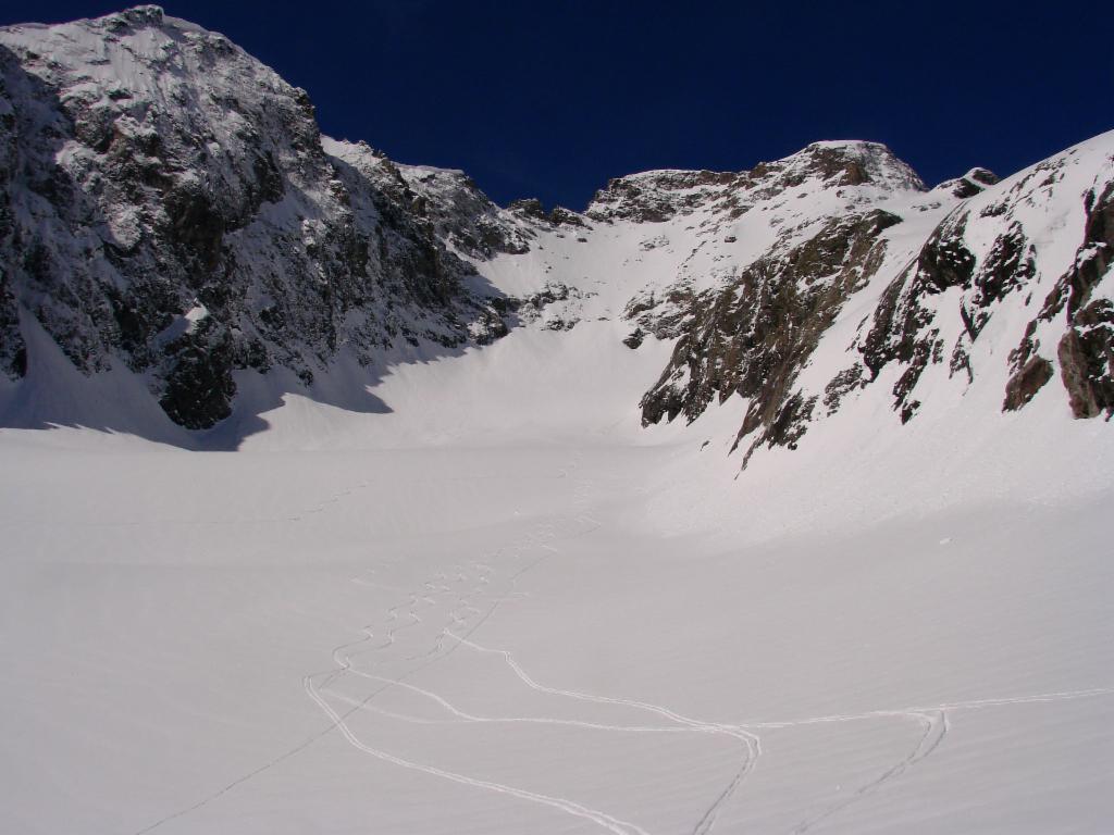 Descente sur le Glacier du Chardon