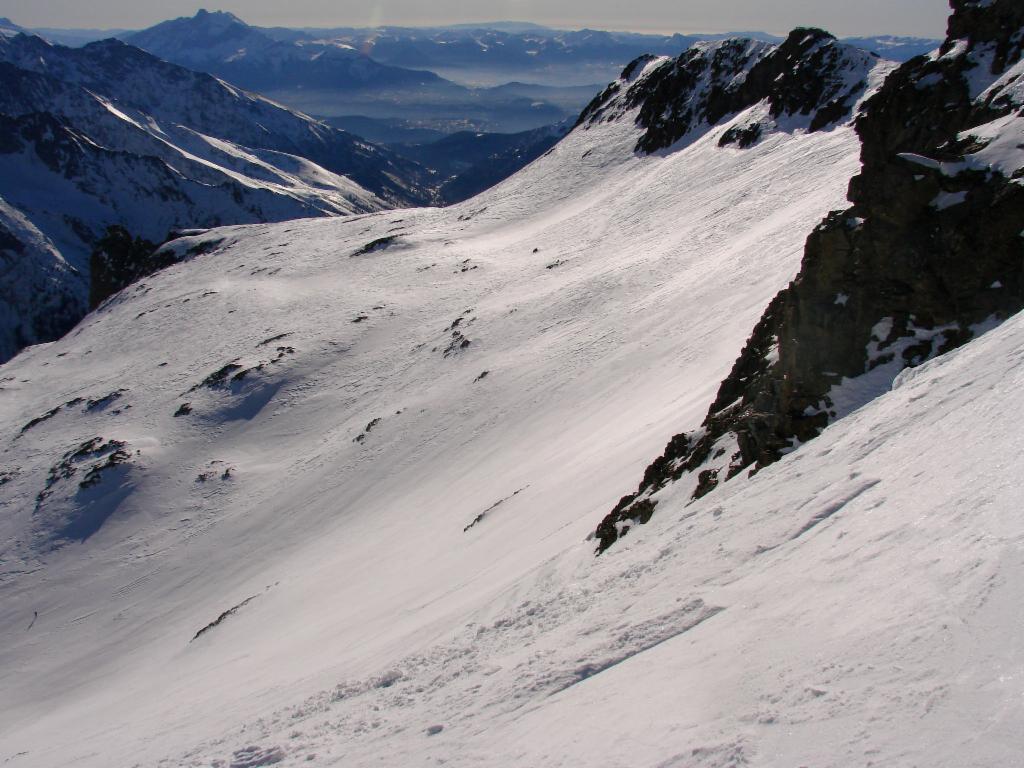 Pentes sud-est sous le sommet