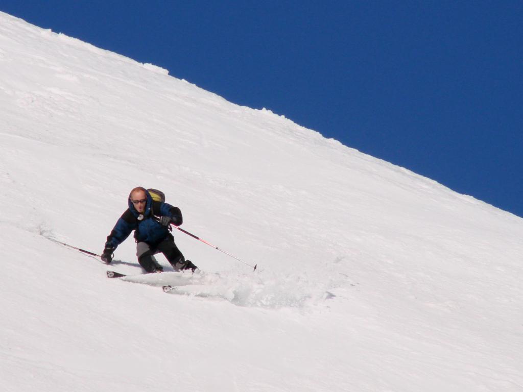 Yannick dans la pente régulière interminable