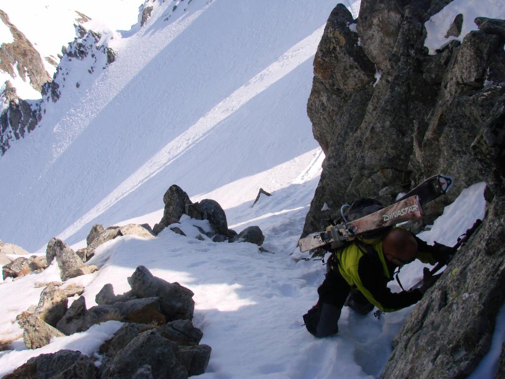 Pas d'escalade pour atteindre la Combe de la Valette