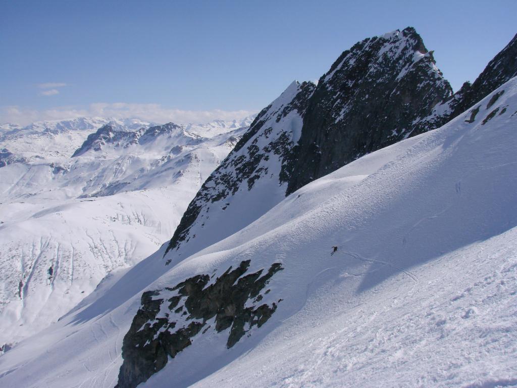 Yannick descend la Combe de la Valette.