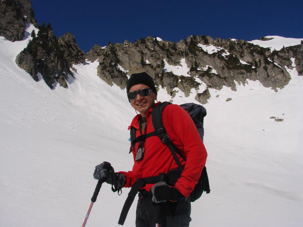 Fred après avoir descendu le couloir du Pas du Gargoton