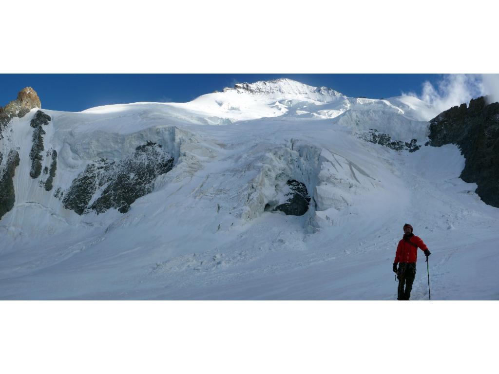 Alex arrivé retour en bas de la face nord