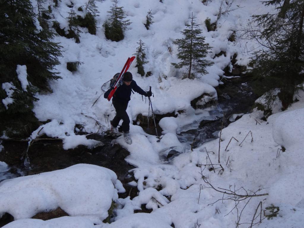 Bachquerung beim Aufstieg