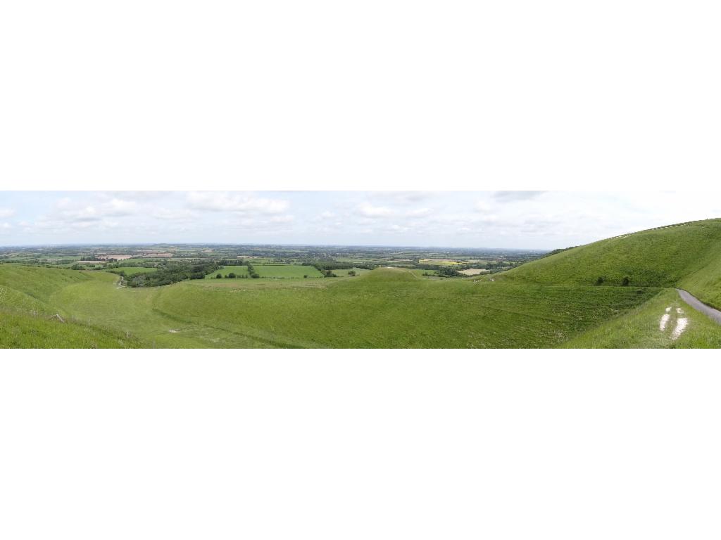 Panorama from the combe below the White Horse