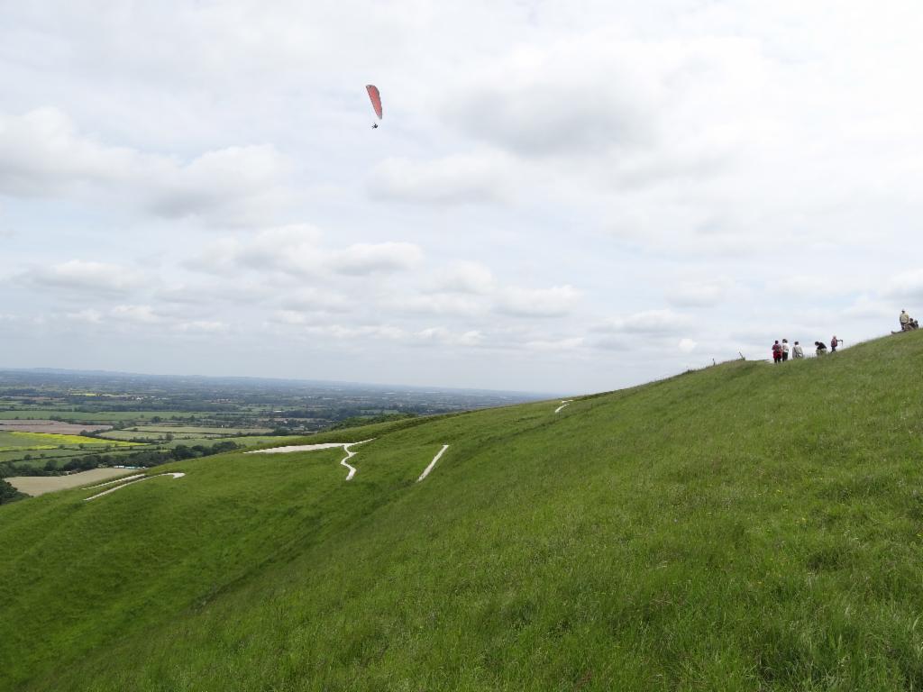 The White Horse: The paraglider has the better view.
