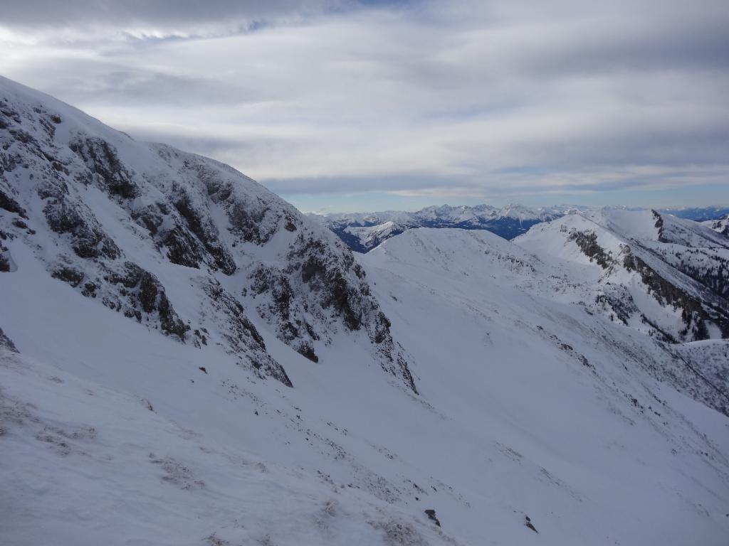 Blick vom Aufstiegskar in Richtung Speikkogel, Lahnerleitenspitze und Leobner