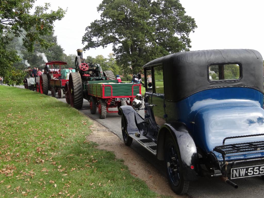 Vintage tractor parade in Stanford