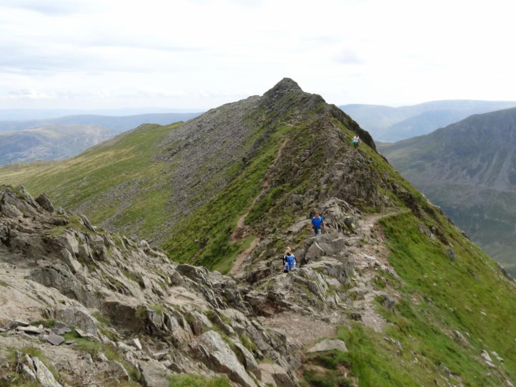 Hikers on Striding Edge