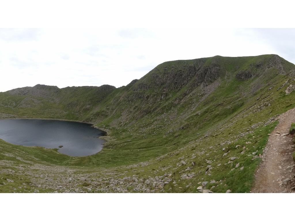 Striding Edge, Red Tarn, Helvellyn and Swirrel Edge