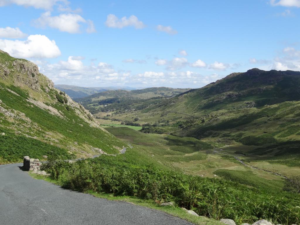 Descent from Wrynose Pass into Little Langdale
