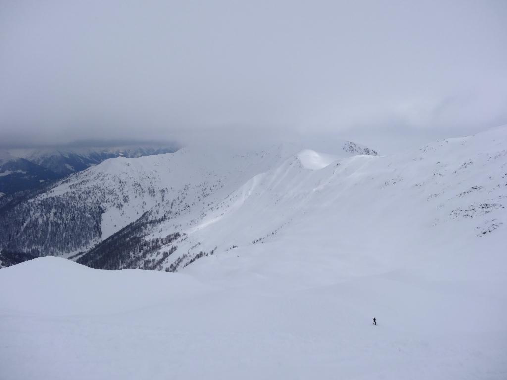 Aufstieg zur Pürgglesgungge - Blick zum Marchkinkele